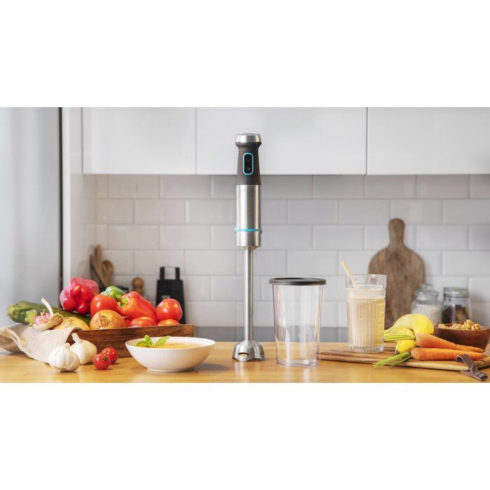 Hand Blender - CECOTEC - Power TitanBlack XL - 1200 W - 4-blade system - 800 ml glass jar - Stainless Steel / Black