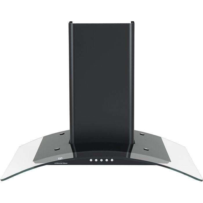 Hotte décorative - CONTINENTAL EDISON - CEH60GB2 - Classe A - 60 x 47 x 50,84 cm - Noir / Verre