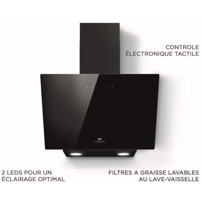 CONTINENTAL EDISON CEHD6065B black decorative hood - L60 cm