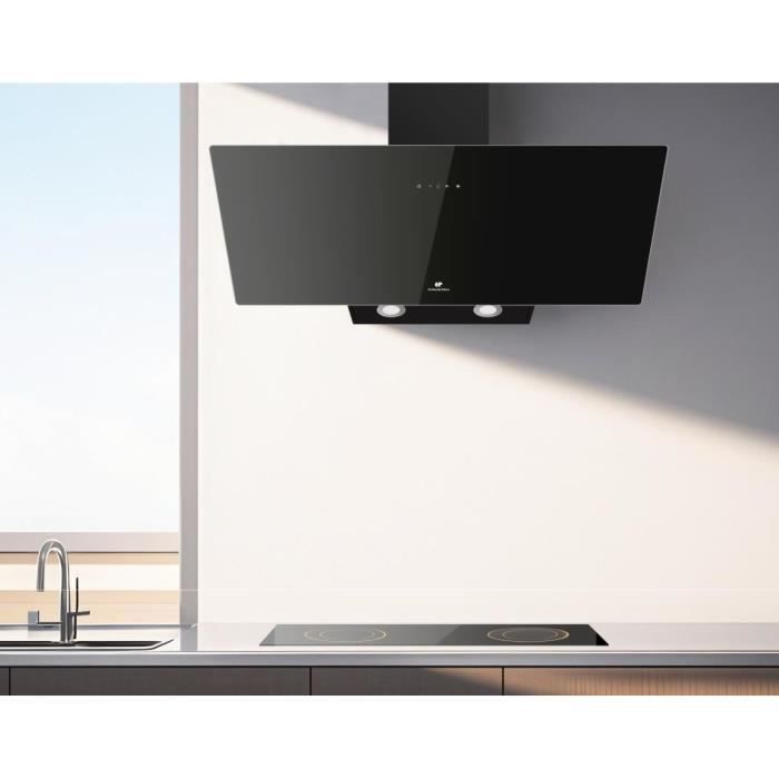 Decorative inclined hood - CONTINENTAL EDISON - CEHDI90B - A +++ - L90 cm - Black