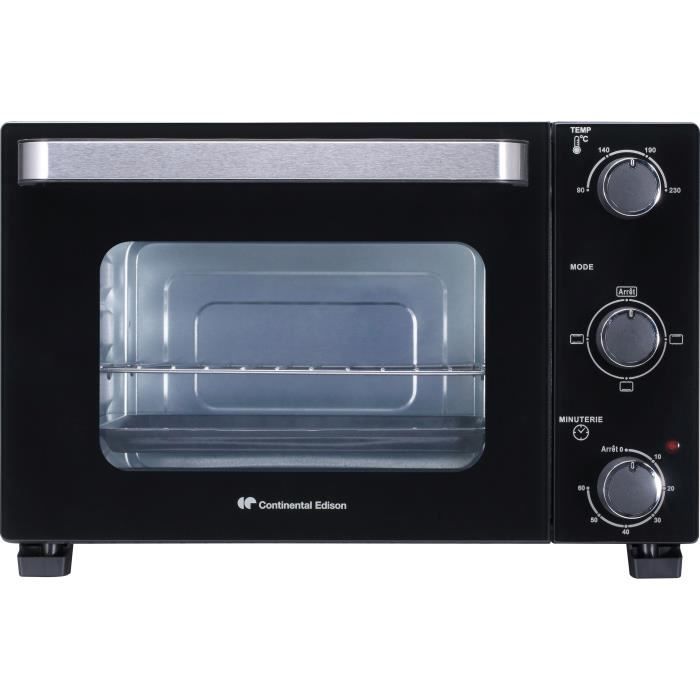 Continental Edison CEMF22B - Electric minifour 22L Black - 1300W - Rotissoire, natural convection