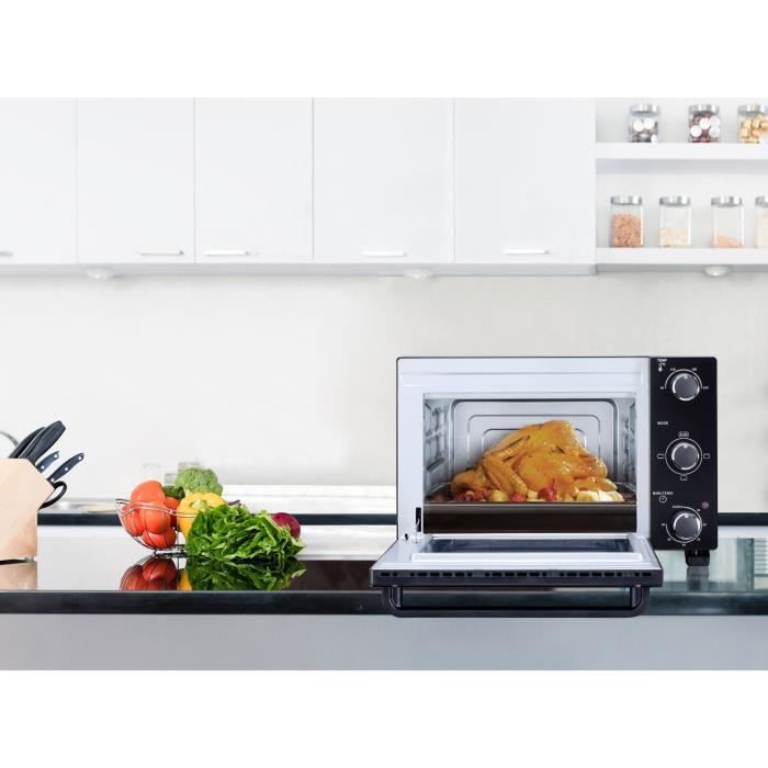 Continental Edison CEMF22B - Electric minifour 22L Black - 1300W - Rotissoire, natural convection