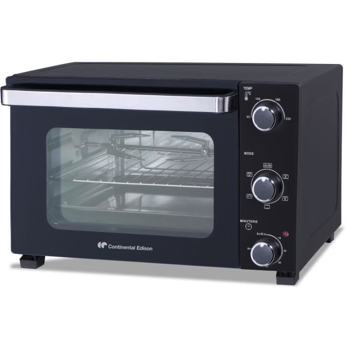 Continental Edison CEMF35B4 - Electric minifour 35L Black - 1500W - Rotissoire, natural convection