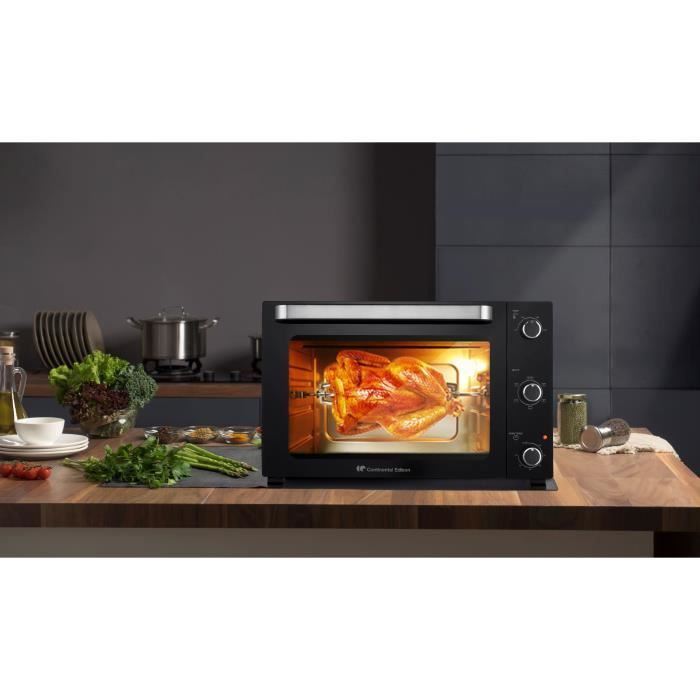 Electric mini oven - Natural convection CONTINENTAL EDISON - CEMF60B3 - Black - L60 x H39 x D 48 cm