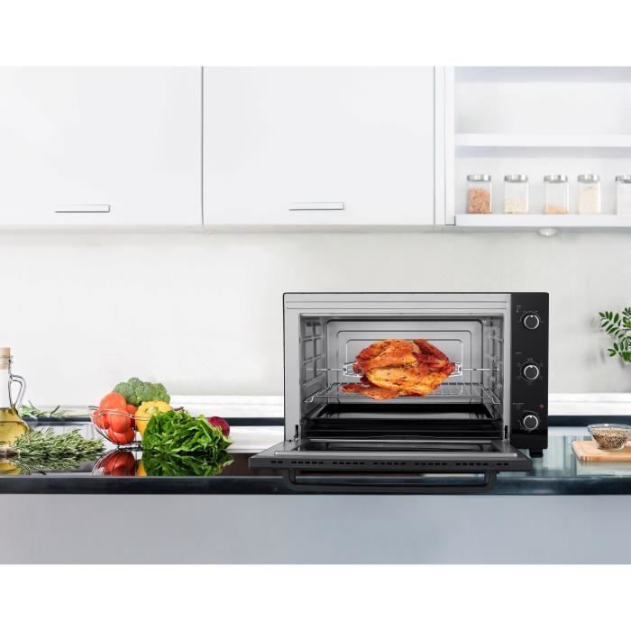 Electric mini oven - Fan-assisted - CONTINENTAL EDISON - CEMF80B - Black - L68 x H42.8 x D 48 cm