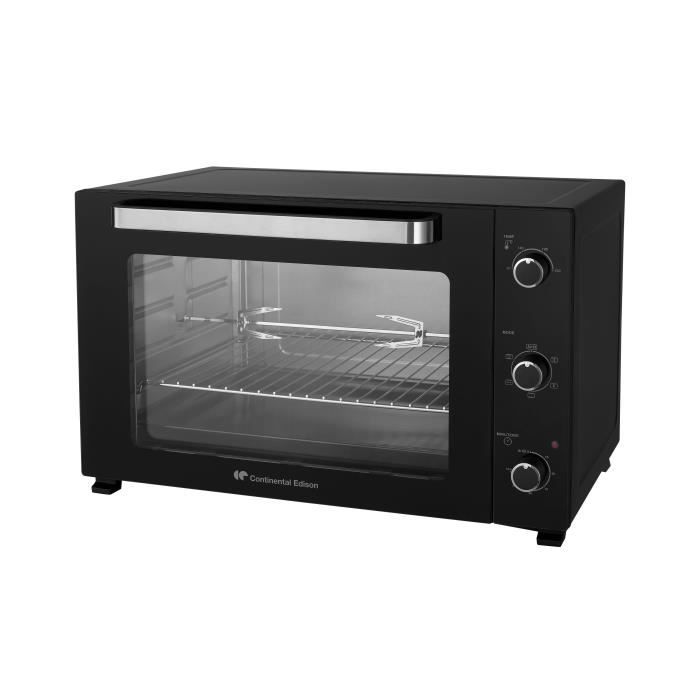 Electric mini oven - Fan-assisted - CONTINENTAL EDISON - CEMF80B - Black - L68 x H42.8 x D 48 cm