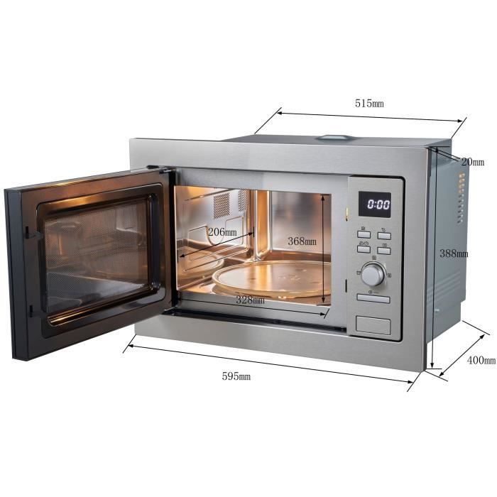 Continental built-in microwave EDISSE CEMO25GE2 SILVER L59.5 x H38.8 x D40 cm 25L