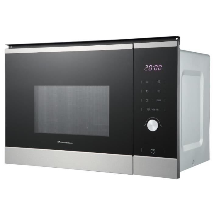 Built-in microwave - CONTINENTAL EDISON - CEMO25GINES - Black Stainless Steel L59.5 x H38.8 x D40.1 cm - 25L