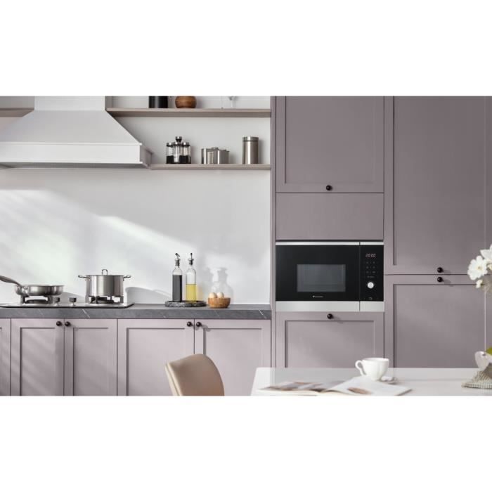 Built-in microwave - CONTINENTAL EDISON - CEMO25GINES - Black Stainless Steel L59.5 x H38.8 x D40.1 cm - 25L