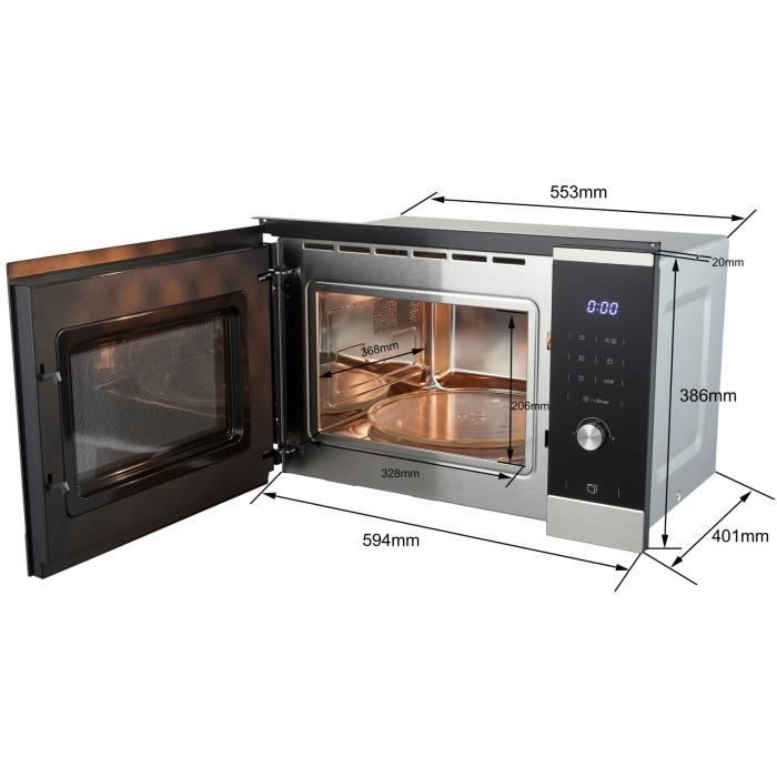 Continental built -in Grill Edison CEMO25GINE black stainless steel L59.5 x H38.8 x P40.1 cm 25L
