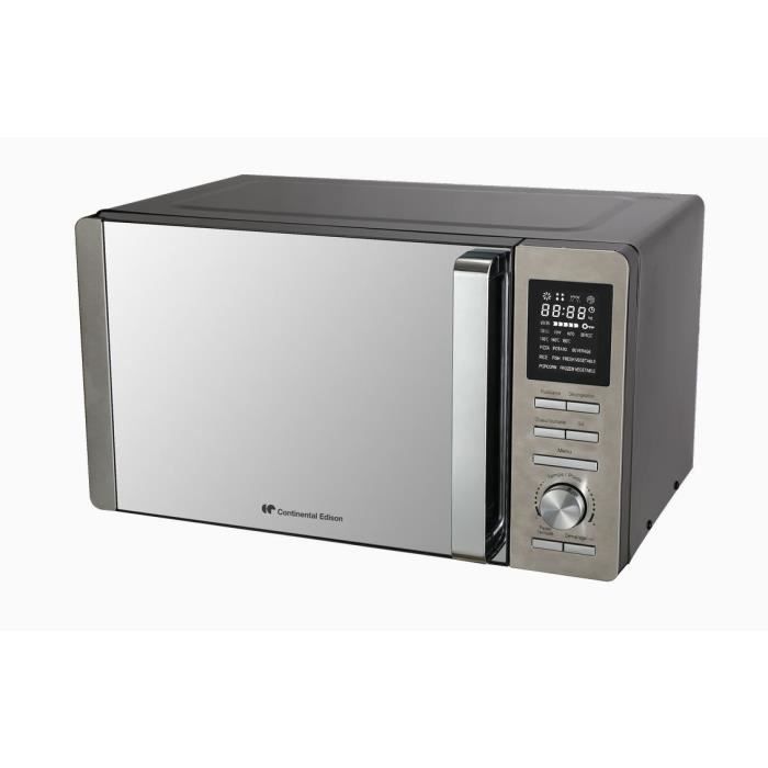 Combined microwave - Continental Edison - CEMO25SG13S3 - Silver - 25 L - Mirror door - 900 W - Grill 1000 W - Convection 1000 W