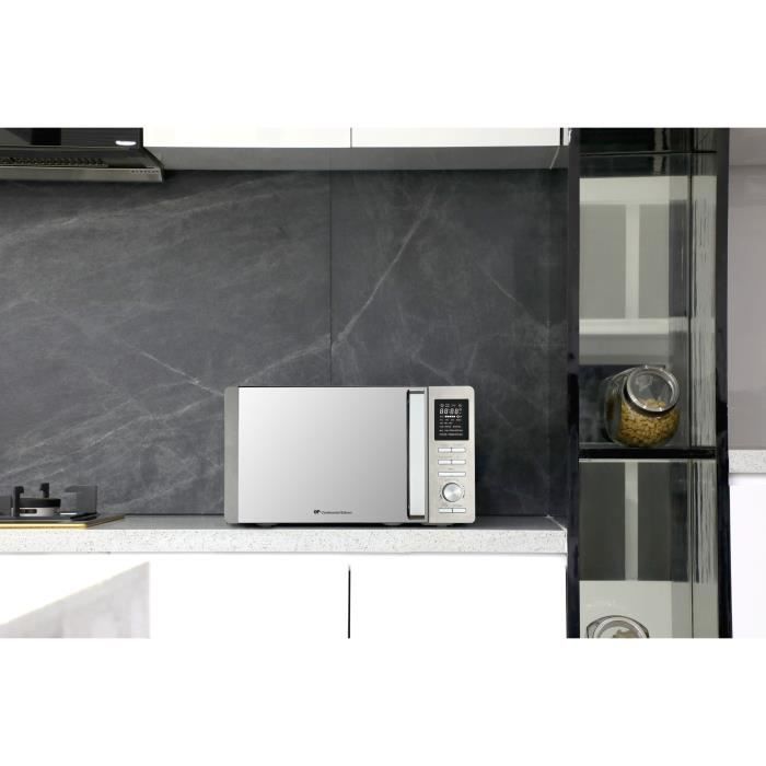 Combined microwave - Continental Edison - CEMO25SG13S3 - Silver - 25 L - Mirror door - 900 W - Grill 1000 W - Convection 1000 W