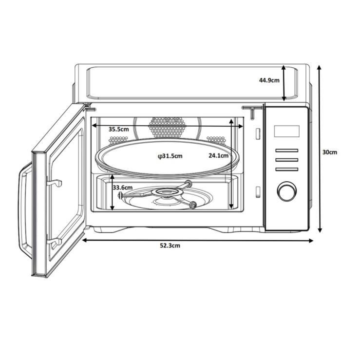 Microwave - CONTINENTAL EDISON - CEMO29BC - 29 l - Combination - Black