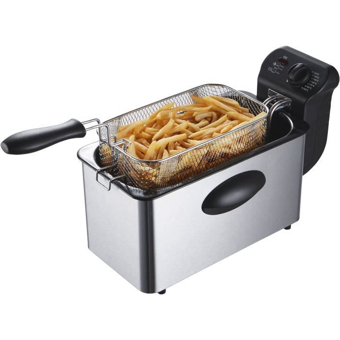 Frying 3 L Continental Edison SURFR3IN2 - 2000W - stainless steel