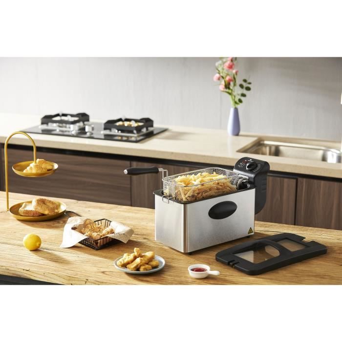 Frying 3 L Continental Edison SURFR3IN2 - 2000W - stainless steel
