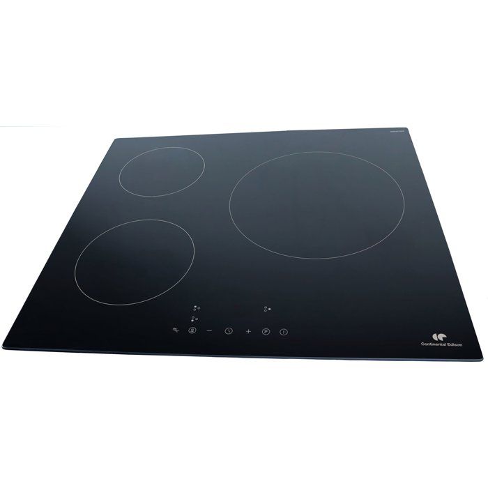 CONTINENTAL EDISON Induction Cooktop - CETI3B282 - 3 zones, 6680W - 3 boost functions - 3 timers - black