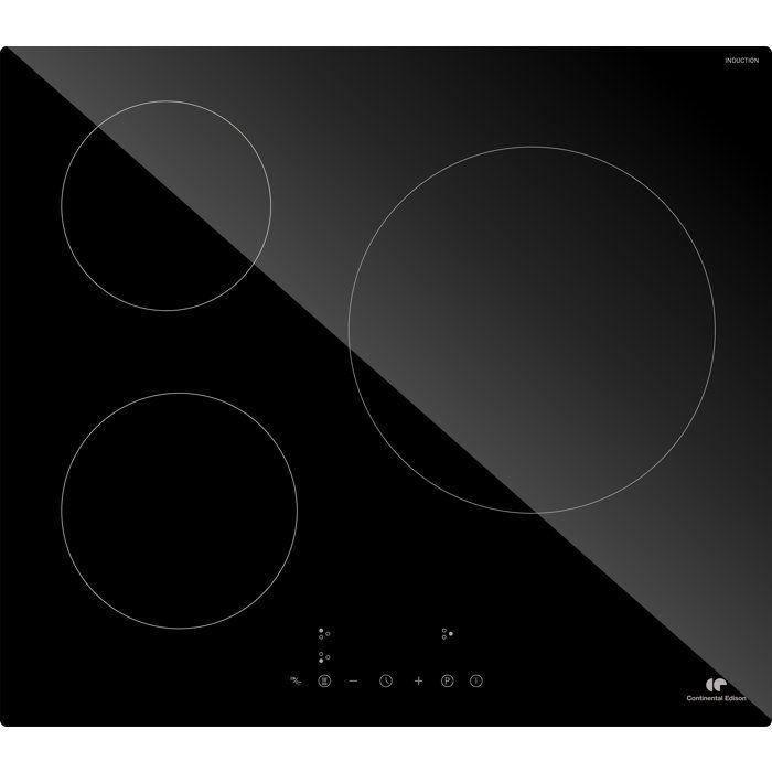 CONTINENTAL EDISON Induction Cooktop - CETI3B282 - 3 zones, 6680W - 3 boost functions - 3 timers - black