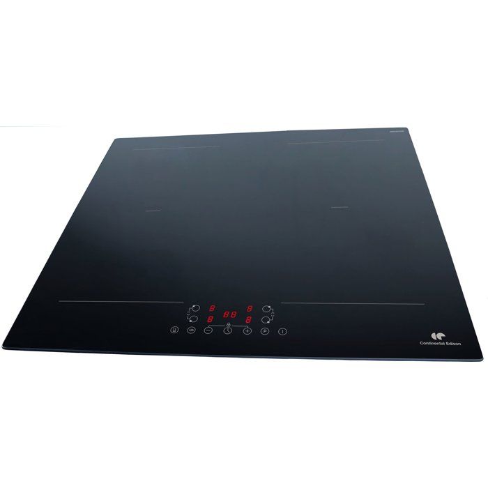 CONTINENTAL EDISON Induction Cooktop - CETI4ZFLEX4 - 4 zones - 2 flex zones (7,360 W) - slider control - 4 boosters - black