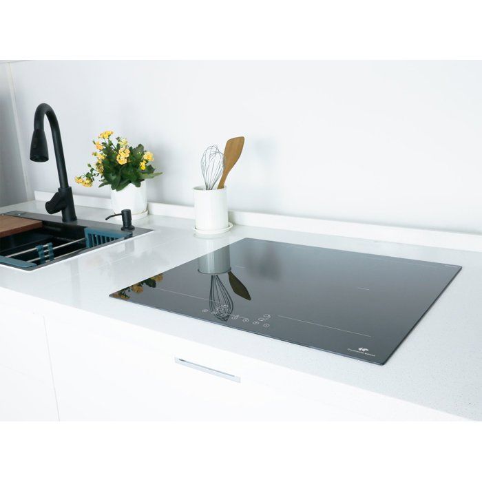 CONTINENTAL EDISON Induction Cooktop - CETI4ZFLEX4 - 4 zones - 2 flex zones (7,360 W) - slider control - 4 boosters - black