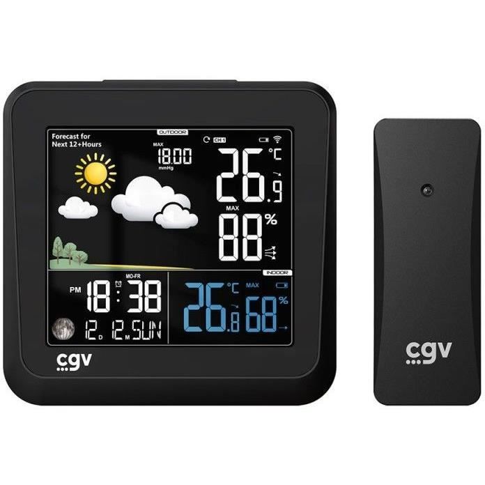 Wireless weather station - CGV - MY METEO-1NC - Color screen - Touch control - Clock and calendar