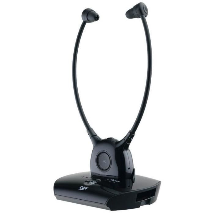 Wireless TV/HIFI headset - CGV - DOLFIN ONYX - Hearing aid - Integrated microphone - Lightweight