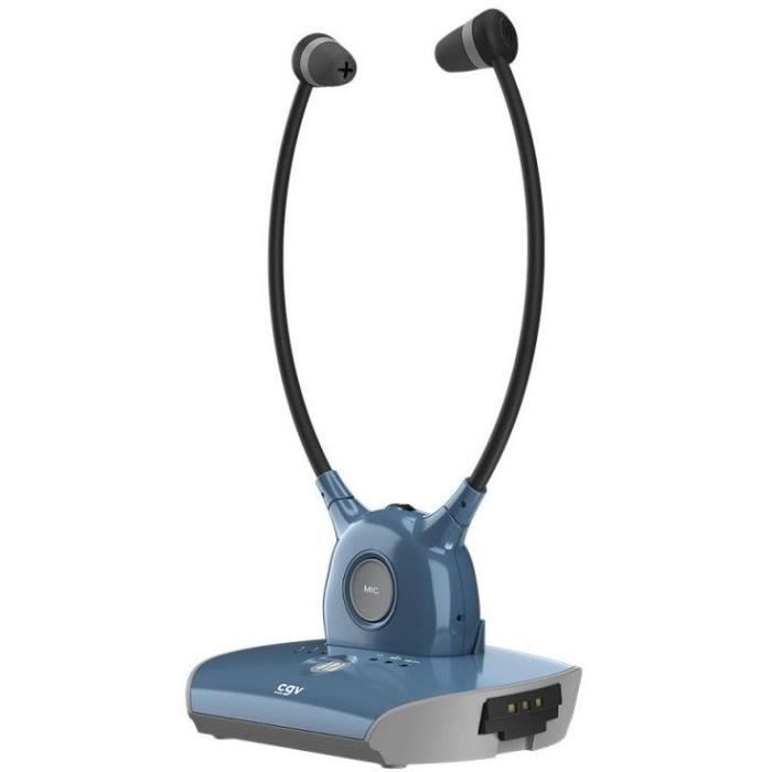 Wireless TV/HIFI headset - CGV - DOLFIN SAPHIR - Hearing aid - Integrated microphone - Optical jack