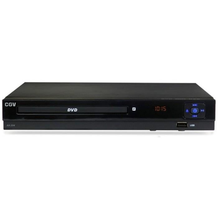 Living room DVD player - CGV - AX 204 - 1080P upscaling - Large button remote control - Multimedia playback