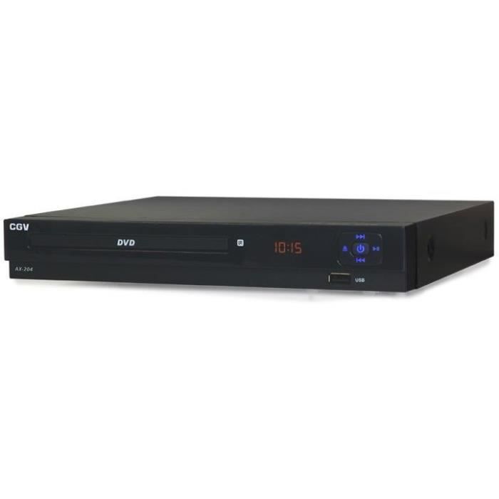 Living room DVD player - CGV - AX 204 - 1080P upscaling - Large button remote control - Multimedia playback