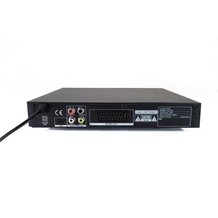 Living room DVD player - CGV - AX 204 - 1080P upscaling - Large button remote control - Multimedia playback
