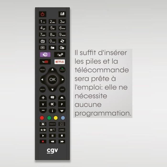 Universal Remote Control - CGV - FIDELIO MM - Multi-Brands - Without programming