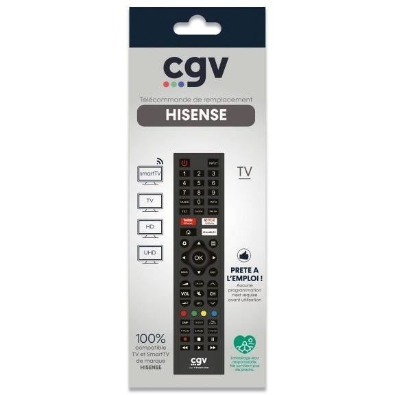 Replacement remote control - CGV - FIDELIO Hisense - For Hisense televisions - Without programming - Ready to use