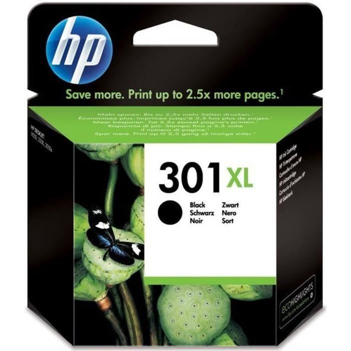 HP 301XL Genuine Large Capacity Black Ink Cartridge for HP Envy 4505 and HP DeskJet 1050/1512/2548 / 3057A (CH563EE)