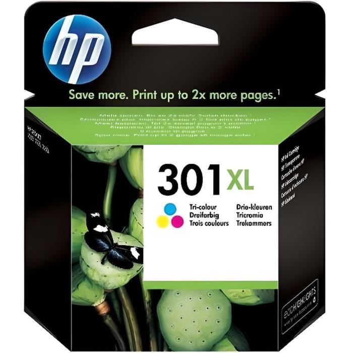 HP 301XL Genuine Three-Color Ink Cartridge for HP Envy 4505 and HP DeskJet 1050/1512/2548 / 3057A (CH564EE)