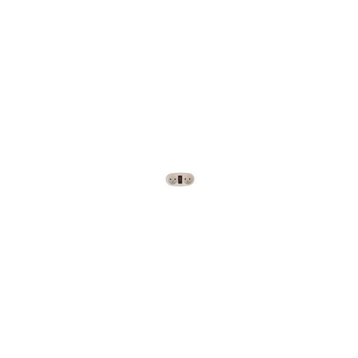 CHACON Biplite socket 2x16A with white switch