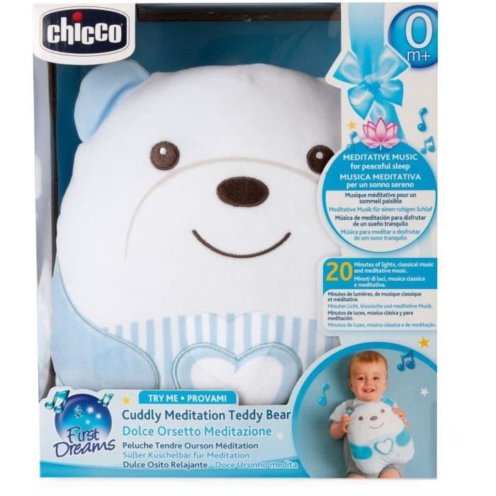 Soft Teddy Bear Plush - CHICCO - Blue - From birth