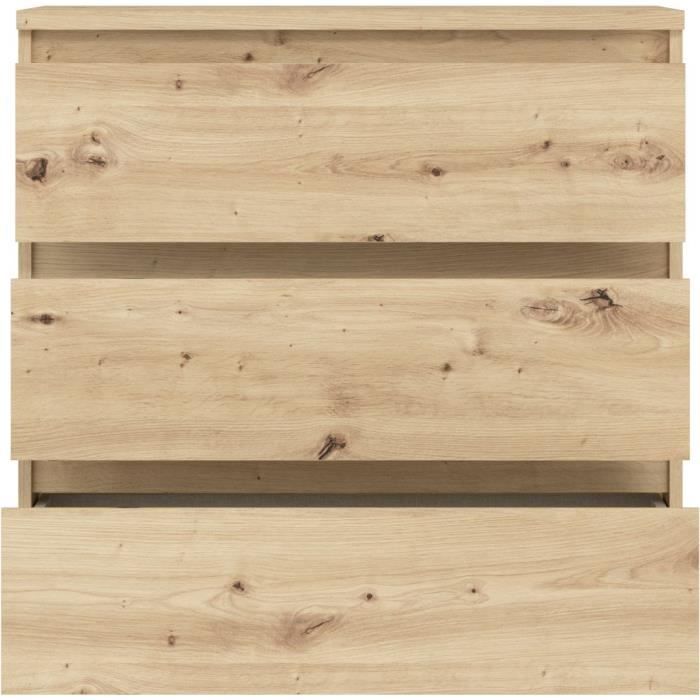 CHELSEA chest of drawers 3 drawers - L 77.2 x D 42 x H 79.9 cm - Artisan oak decor