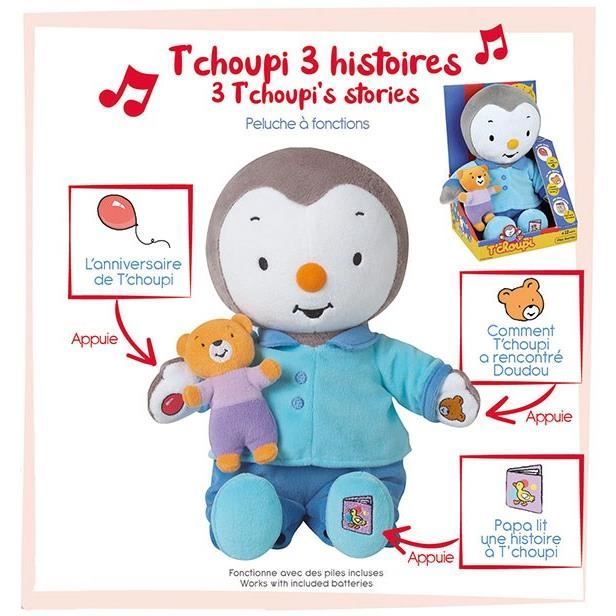T'CHOUPI Plush Tell me a story ± 30 cm