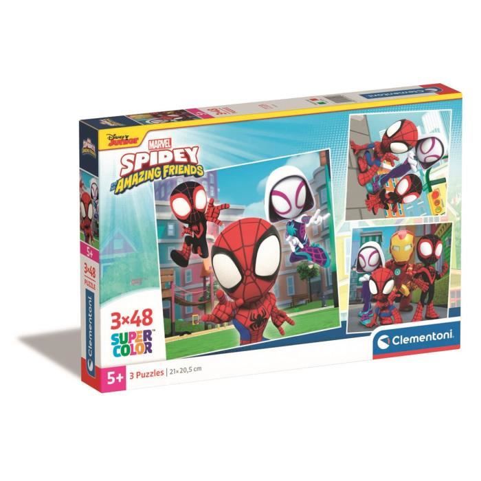 CLEMENTONI - 3x48 pieces - Spidey and his extraordinary friends