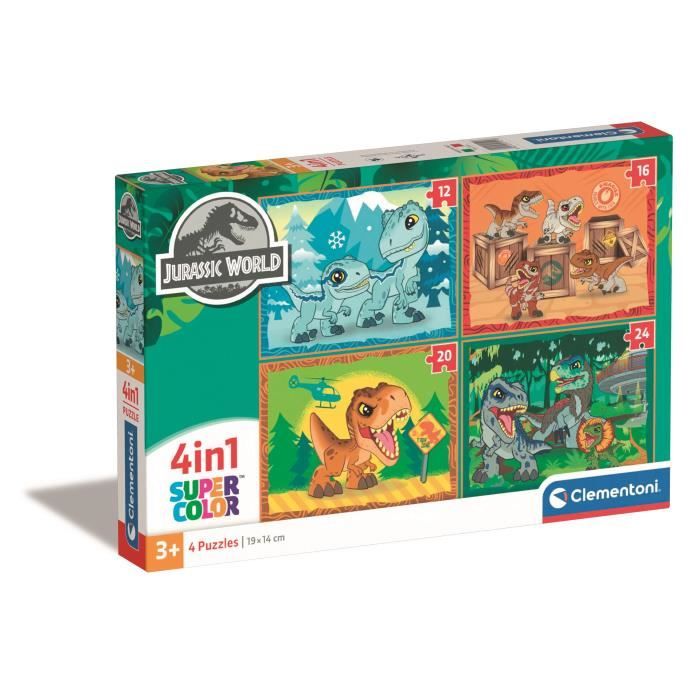 CLEMENTONI 4 in 1 Jurassic World Puzzle