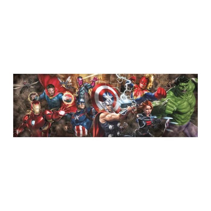 CLEMENTONI - Compact 1000 pieces Panorama - Marvel, The Avengers