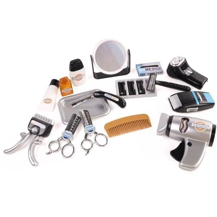 Hairdresser Set - Barber Pretend Play - CLEMENT CLEMENTINE - Clippers, Hair Dryer, Razors - From 3 Years Old