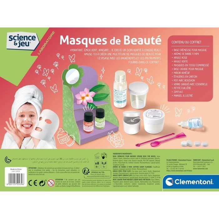 CLEMENTONI Science & Jeu - Beauty masks - Scientific game