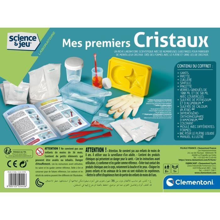 CLEMENTONI Science & Jeu - Create your crystals - Scientific game