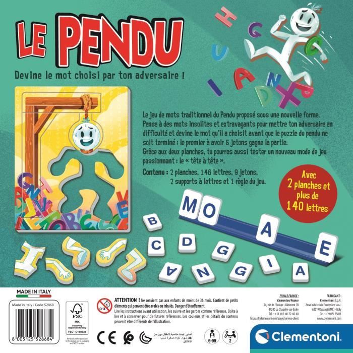 Hangman, CLEMENTONI board game