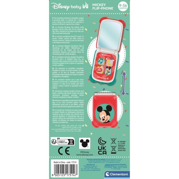 CLEMENTONI - Flip Phone - Mickey