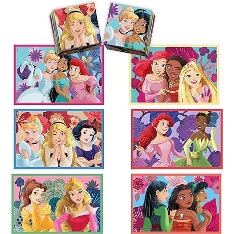 Clementoni - Edukit - Disney Princesses - 4 in 1 learning box - 2 puzzles, 1 memo, 1 set of 6 cubes - Made in Italy