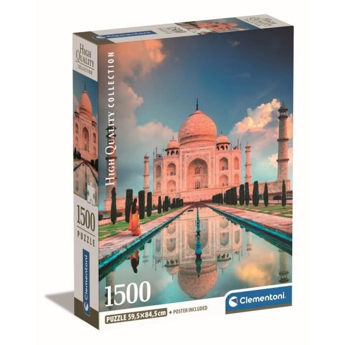 Clementoni - 1500p Taj Mahal - 59.2 x 84.3 cm - With poster