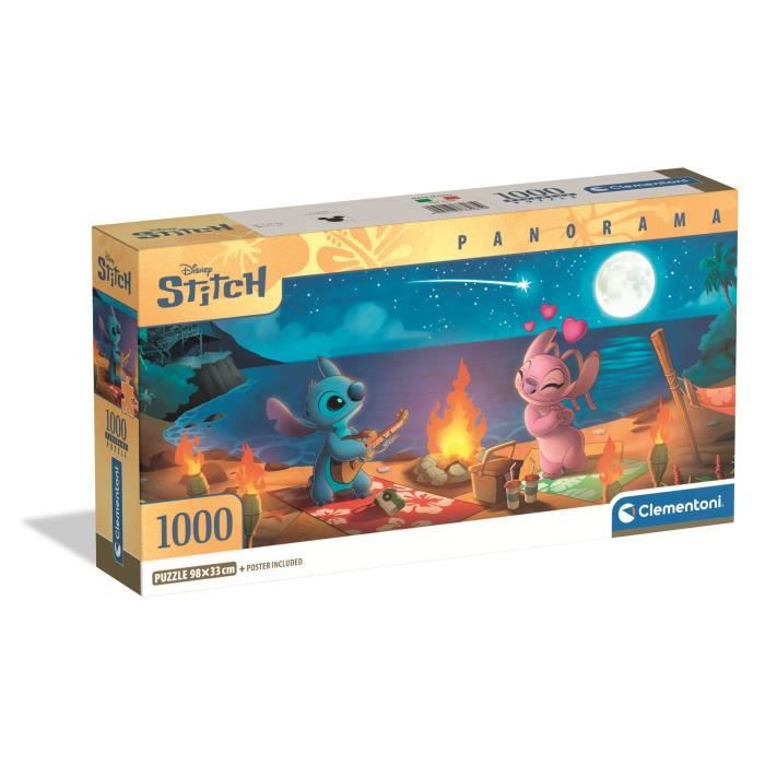 CLEMENTONI - Compact 1000 pieces Panorama - Stitch
