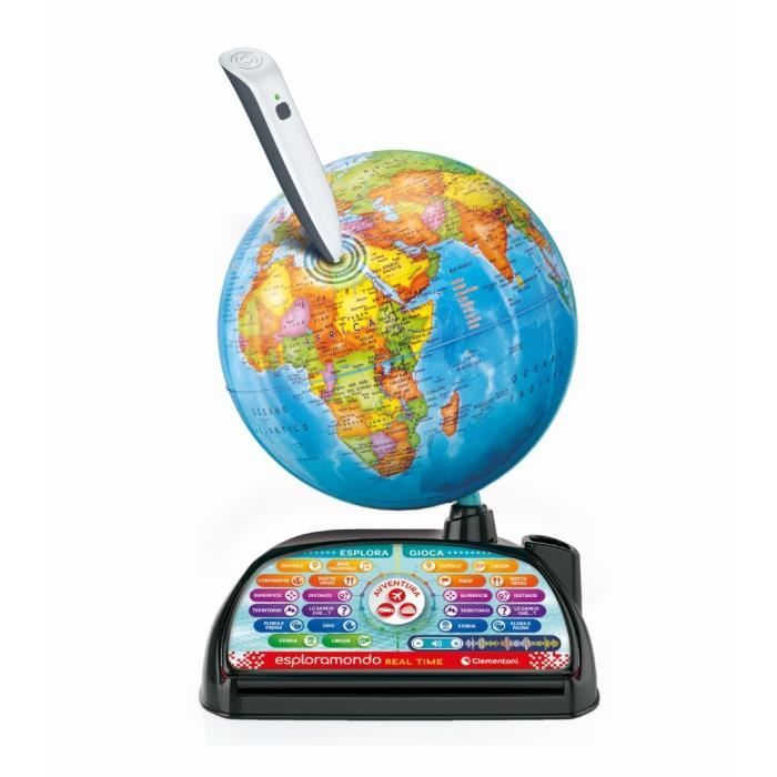 CLEMENTONI - Exploraglobe - Real-time travel - 3 game modes and 28 activities - Bluetooth pen