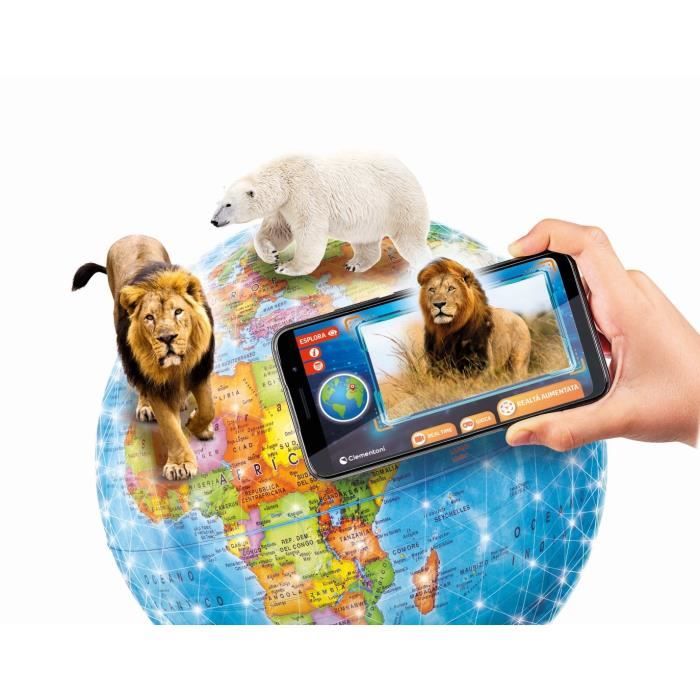 CLEMENTONI - Exploraglobe - Real-time travel - 3 game modes and 28 activities - Bluetooth pen